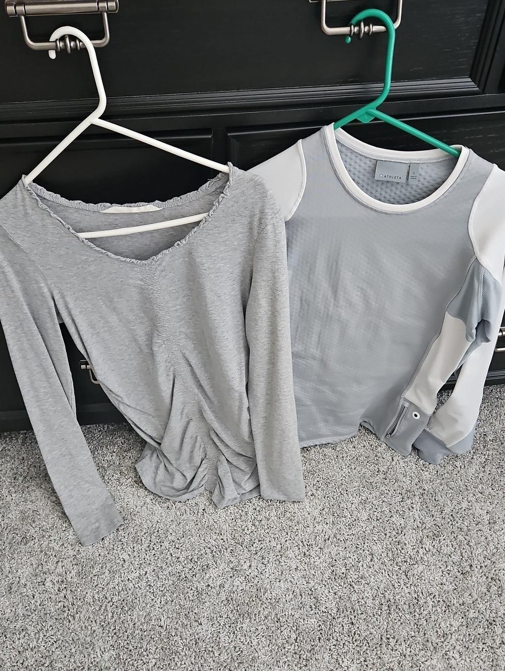 Athleta Light Gray Long Sleeve Tee 2